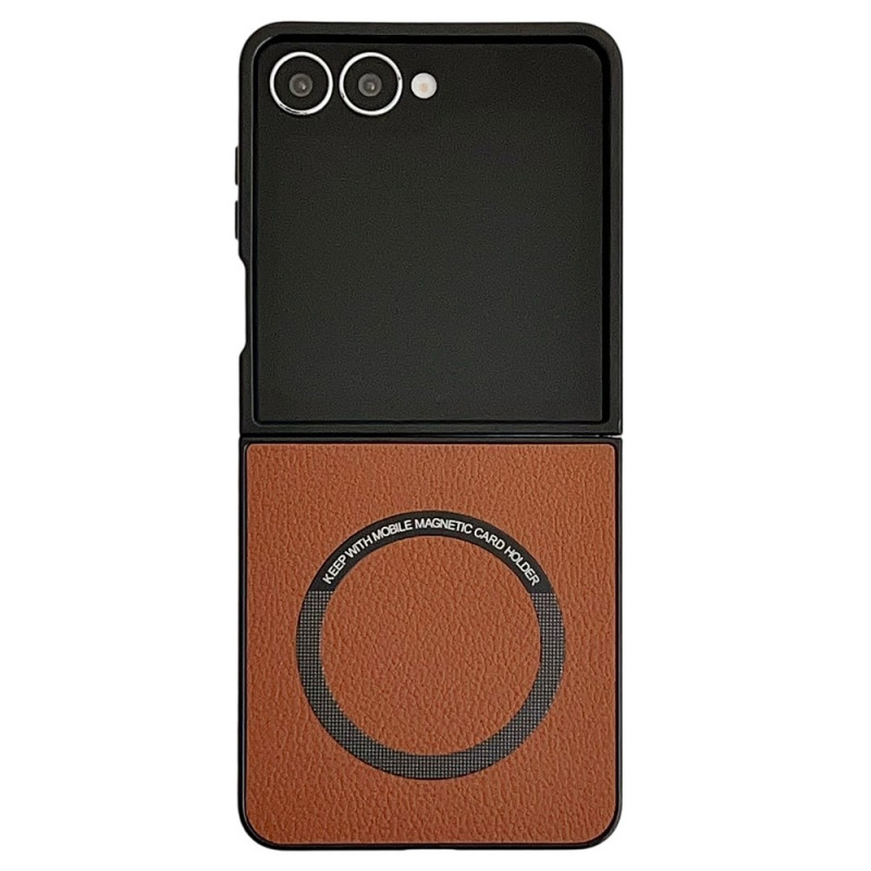 Funda magnética estilo piel para Samsung Galaxy Z Flip 8