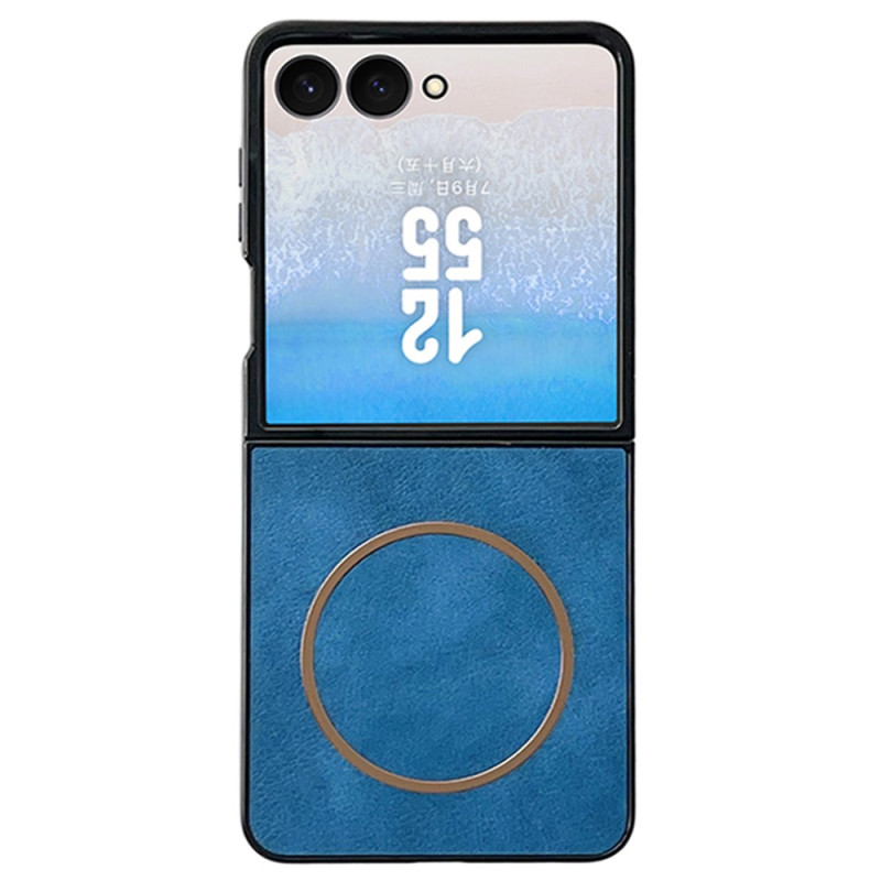 Funda magnética con textura de cuero para Samsung Galaxy Z Flip 8