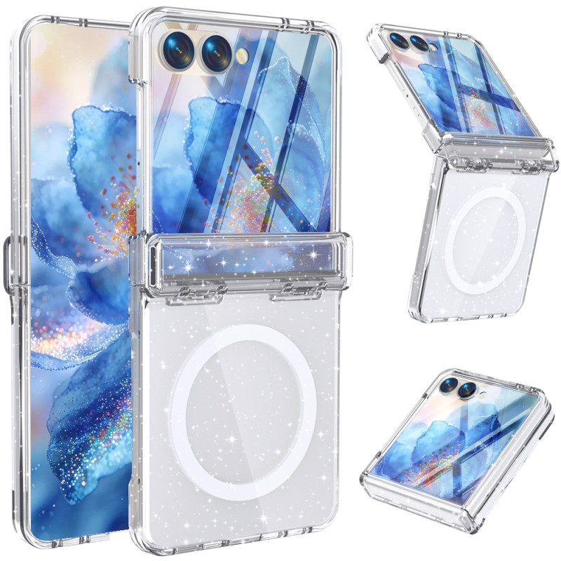 Funda magnética con purpurina para Samsung Galaxy Z Flip 8