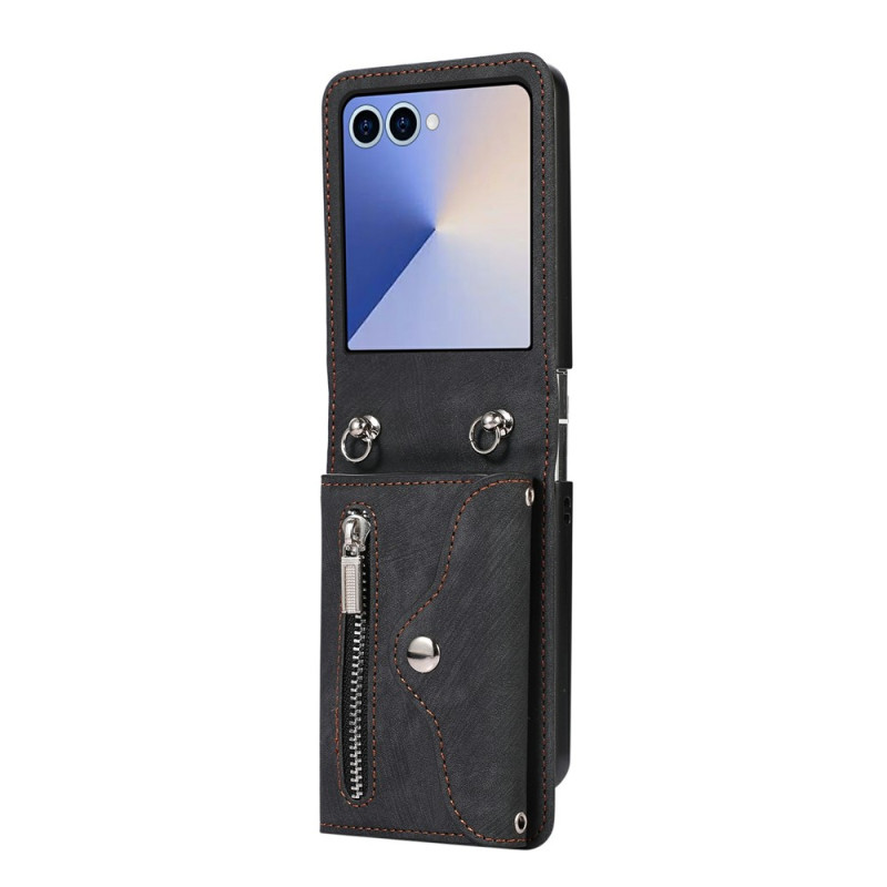 Funda tipo cartera con protección RFID para Samsung Galaxy Z Flip 8
