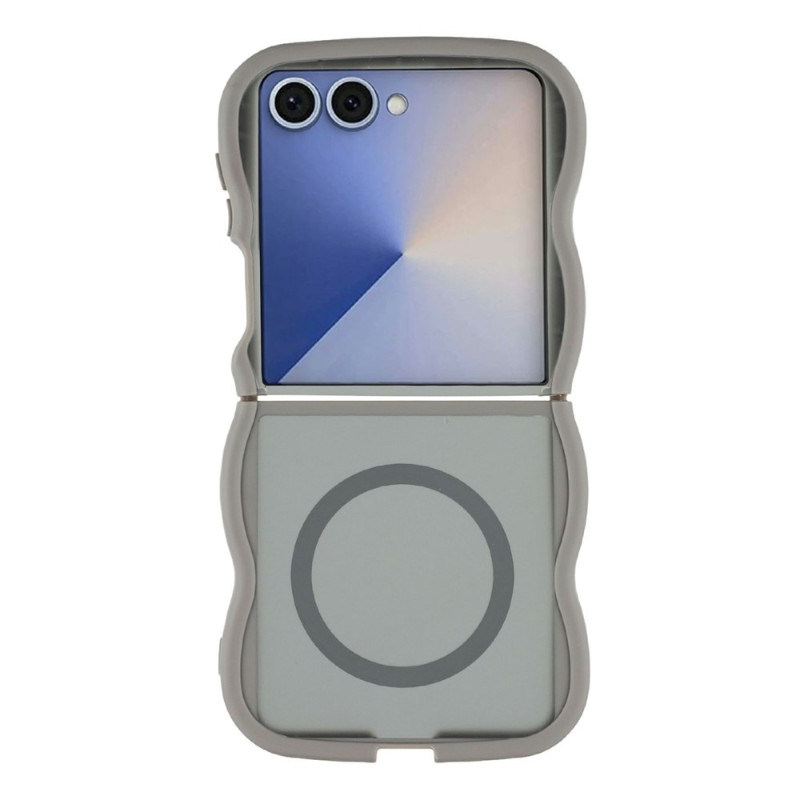 Funda magnética para Samsung Galaxy Z Flip 8 con diseño ondulado