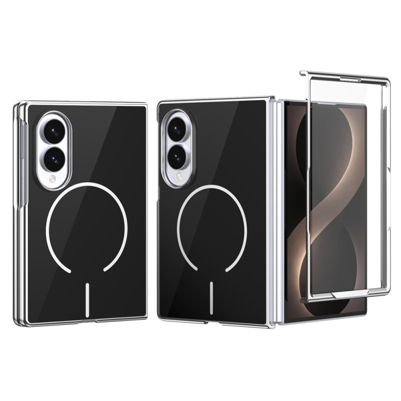 Funda magnética para Samsung Galaxy Z Fold 8 con una parte  trasera de cristal y protector de pantalla
