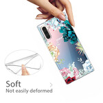Funda de flor de acuarela transparente para Samsung Galaxy Note 10