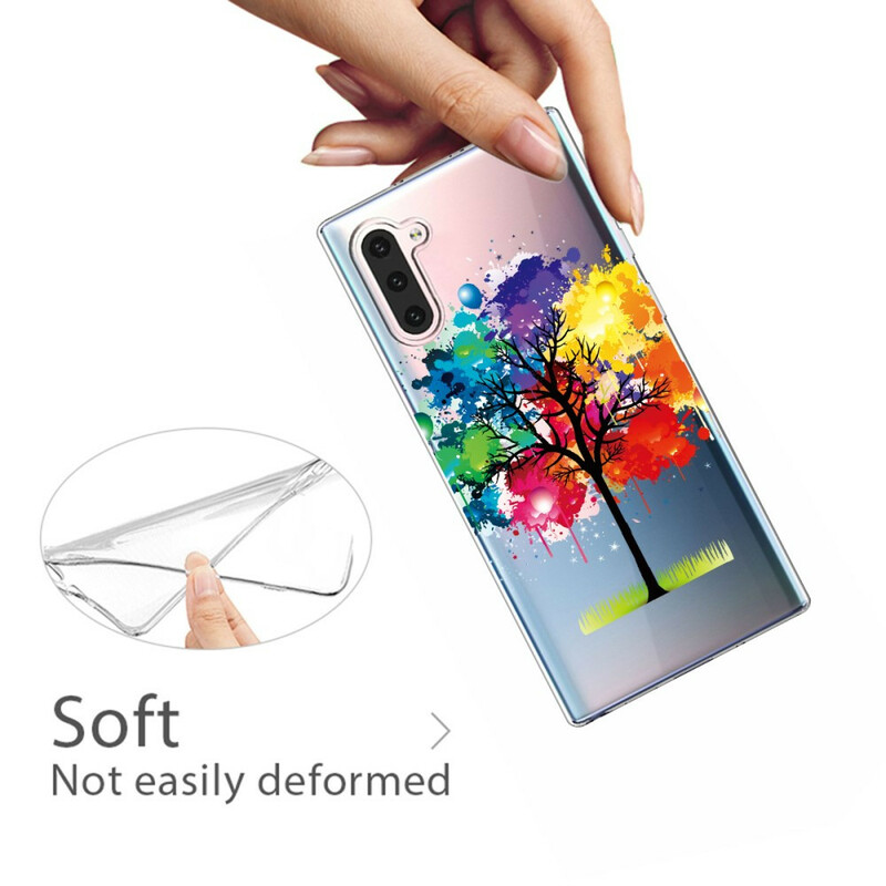 Funda de árbol de acuarela transparente para Samsung Galaxy Note 10