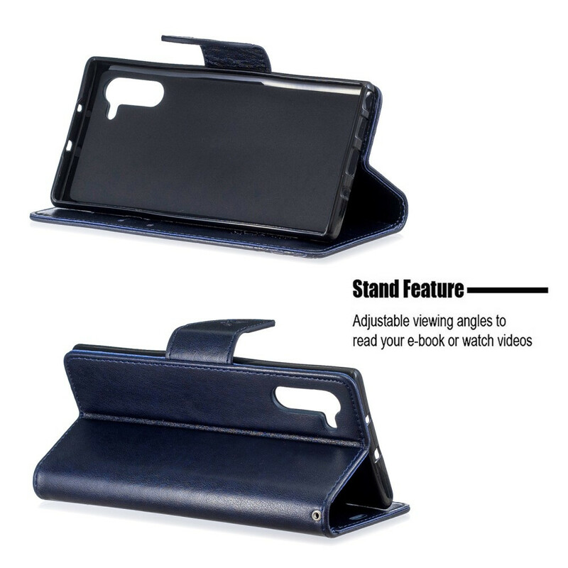 Funda Samsung Galaxy Note 10 Mariposas y solapa oblicua