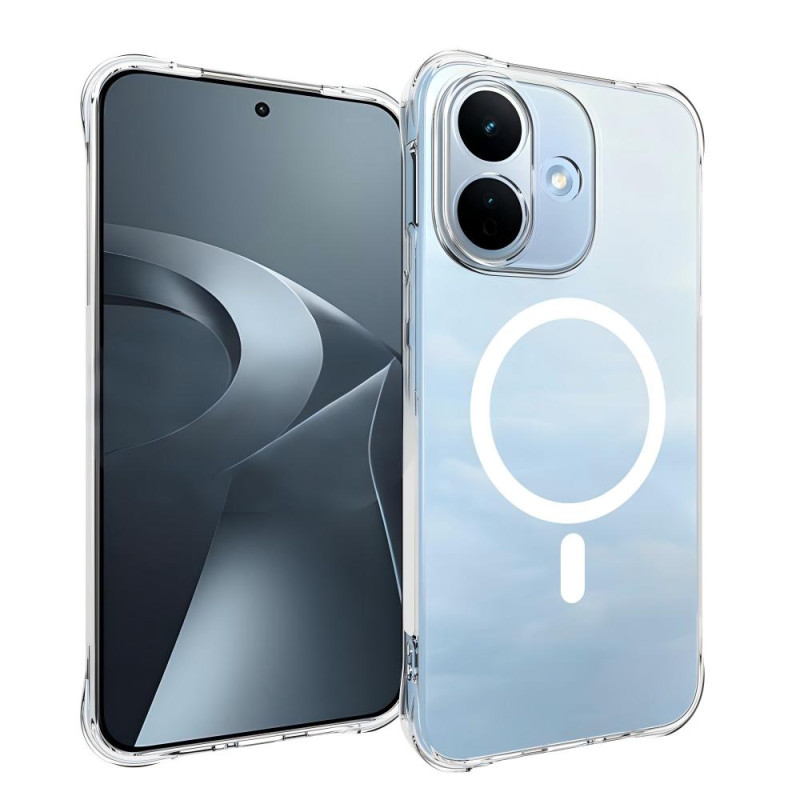 Funda magnética transparente para Xiaomi Redmi Note 17 Pro 5G con protector de pantalla