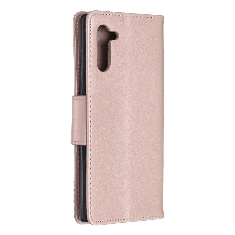 Funda Samsung Galaxy Note 10 Mariposas y solapa oblicua
