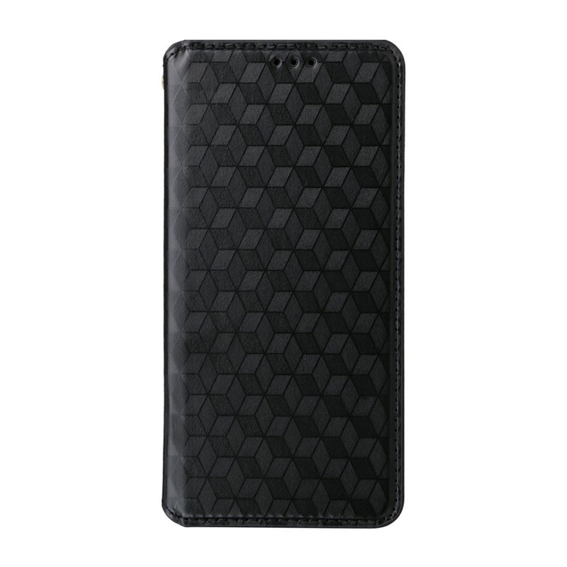 Funda tipo flip para Xiaomi Redmi Note 17 Pro 5G con rombos en 3D