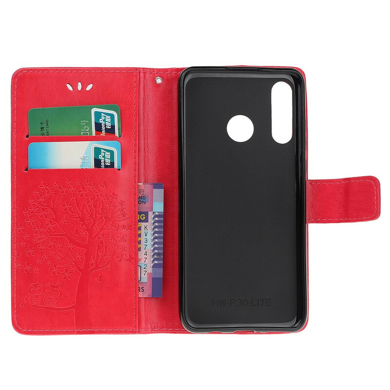 Funda Huawei P Smart Plus 2019 Colgante de árbol y búho