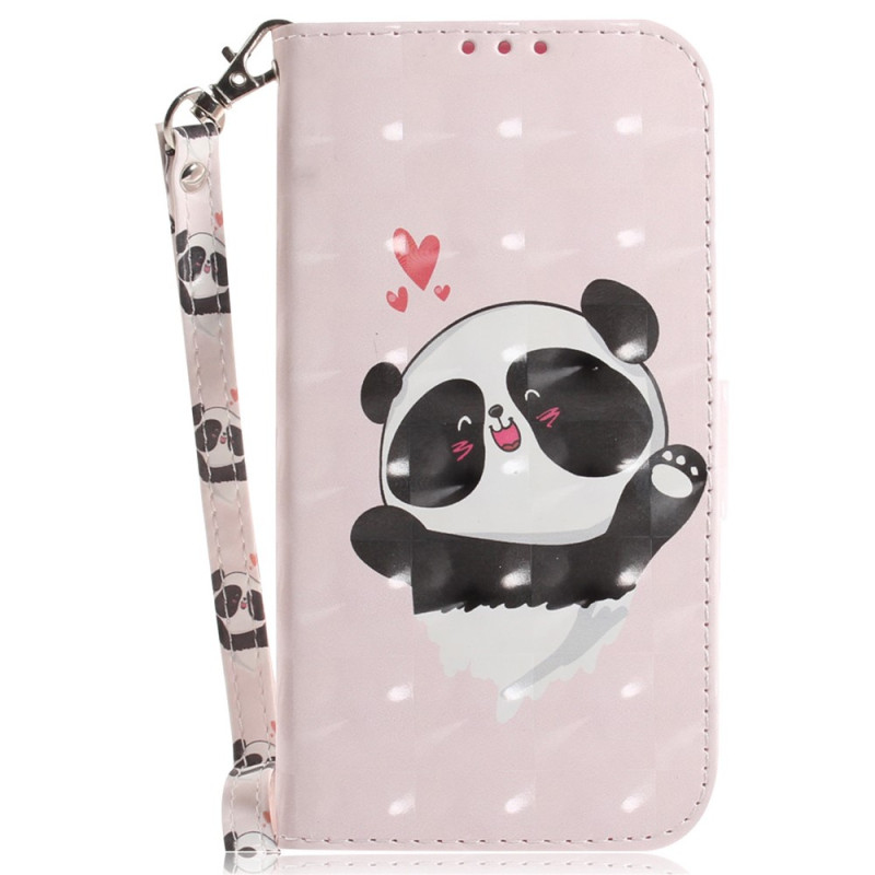 Funda para Xiaomi Redmi Note 17 Pro Max 5G «Panda Love» con cordón