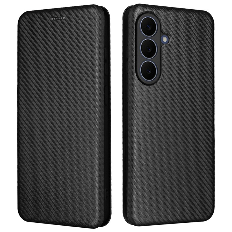 Funda tipo flip para Samsung Galaxy S26 FE de fibra de carbono
