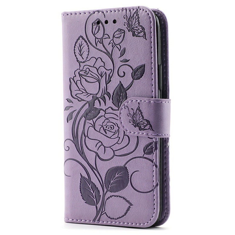 Funda para Samsung Galaxy S26 FE con rosas y mariposas