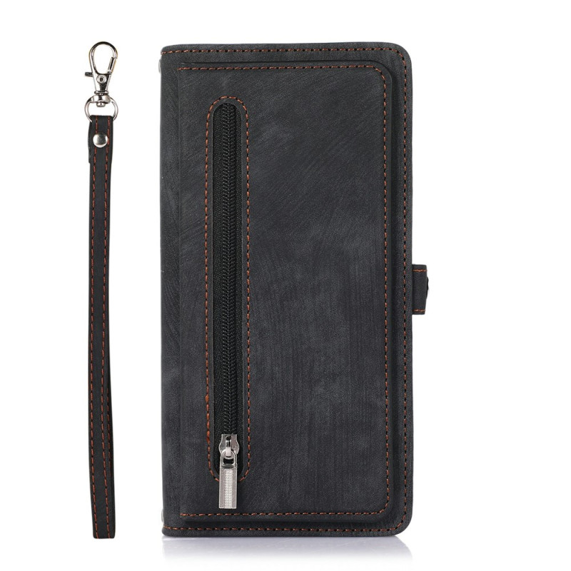 Funda para Samsung Galaxy S26 FE con 9 compartimentos para tarjetas y cordón
