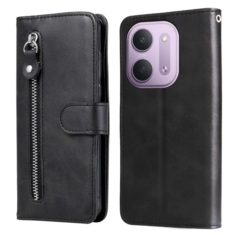 Funda tipo cartera con cremallera para Xiaomi Redmi 17C 5G