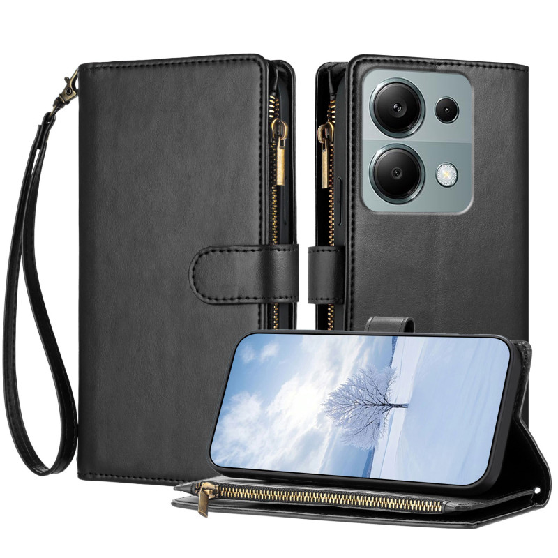 Funda tipo cartera para Xiaomi Redmi 17 5G / 4G con 8 ranuras para tarjetas