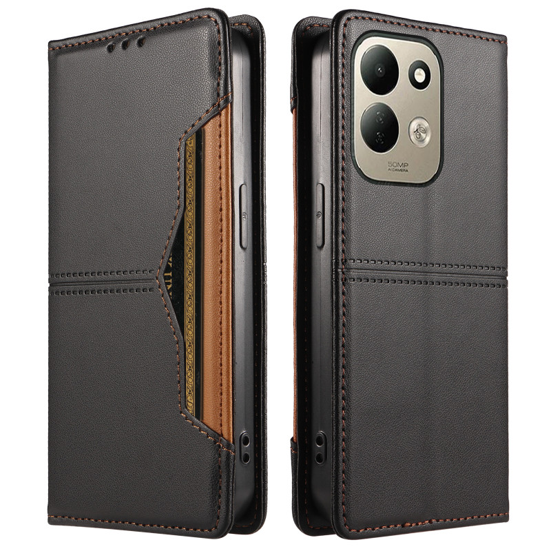Funda tipo flip para Xiaomi Redmi 17 5G / 4G con compartimento externo para tarjetas