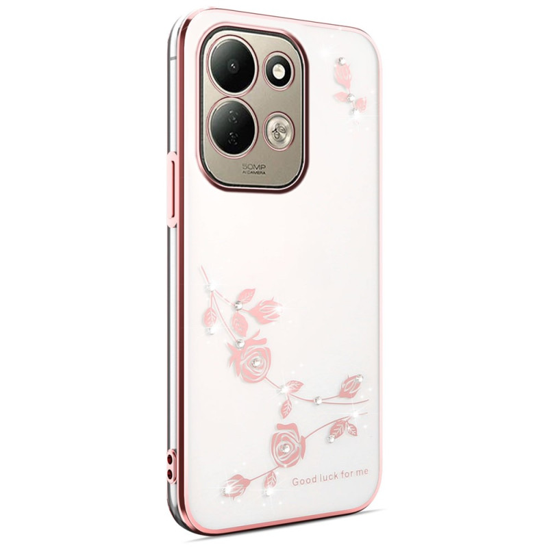 Funda para Xiaomi Redmi 17 5G / 4G con flores y pedrería