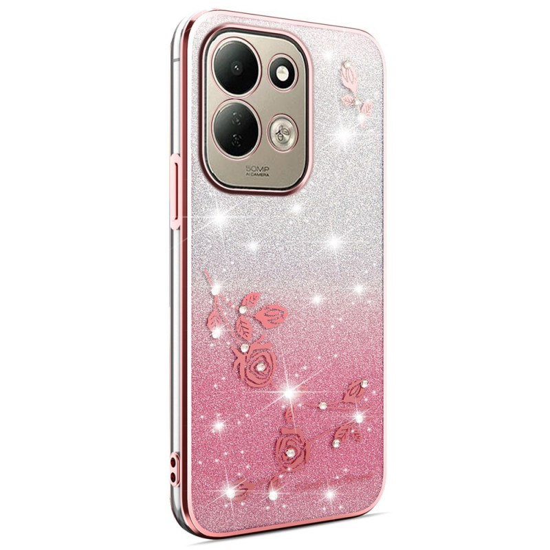 Funda para Xiaomi Redmi 17 5G / 4G con degradado, flores y strass