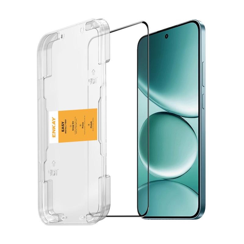Protector de pantalla de cristal templado para Xiaomi Redmi 17 5G / 4G con marco de instalación