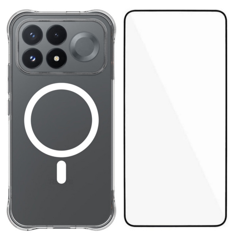 Funda magnética para el Poco F9 Pro con protector de pantalla