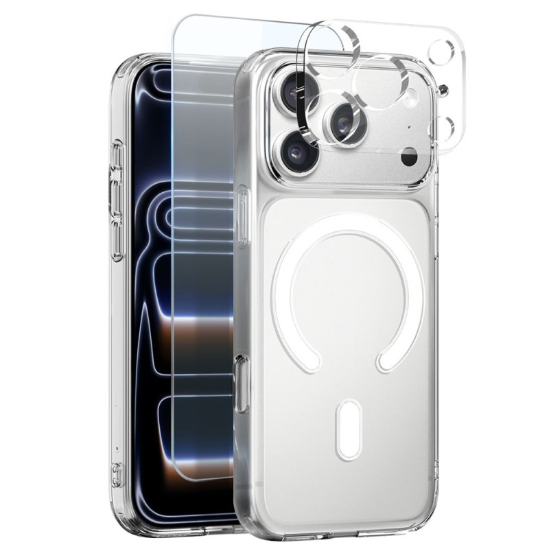 Coque iPhone 18 Pro Coque Magnétique avec Protecteur Écran et Lentilles