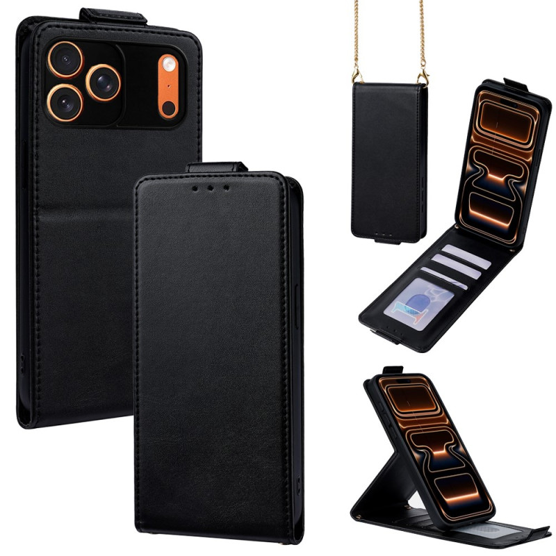 Funda para iPhone 18 Pro Max / 17 Pro Max con solapa vertical y colgante para el hombro