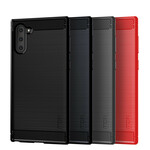 Samsung Galaxy Note 10 Funda de fibra de carbono cepillada MOFI Samsung Galaxy Note 10 Funda de fibra de carbono cepillada MOFI