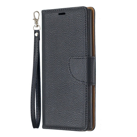 Funda Samsung Galaxy Note 10 con solapa oblicua de lichi