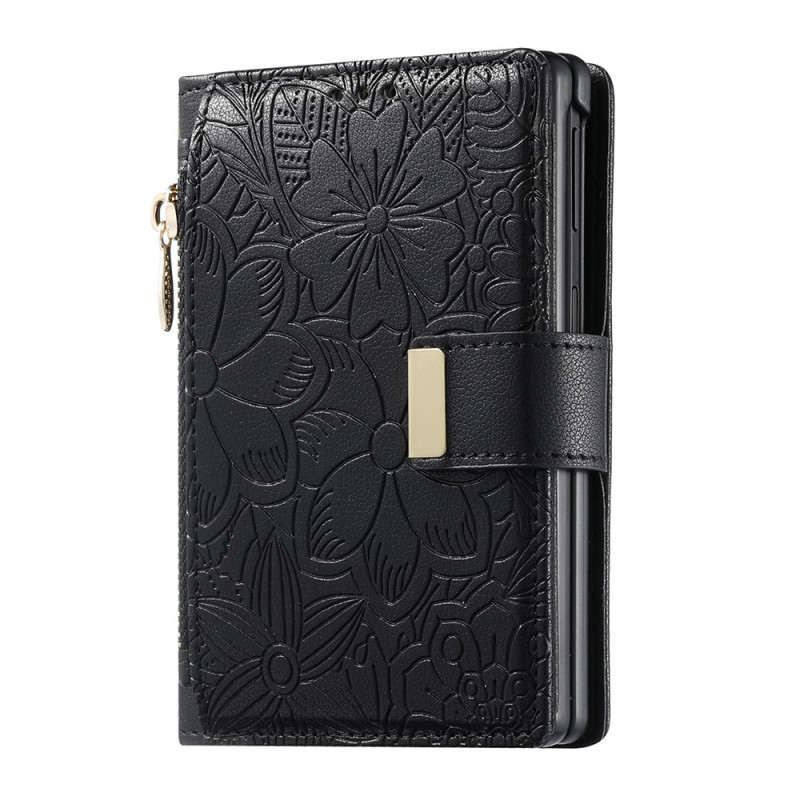 Funda para iPhone «Duo Floral» con bolsillo con cremallera