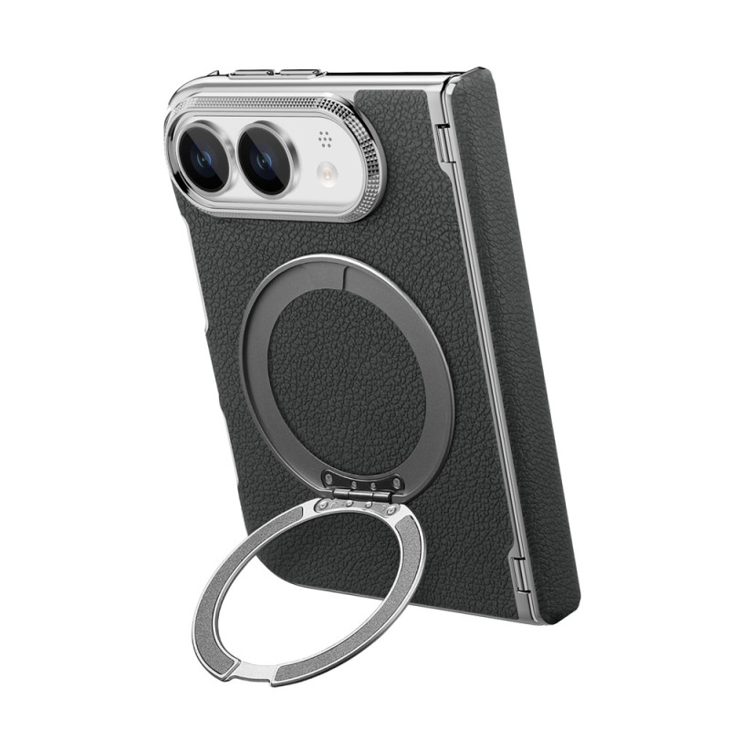 Funda magnética para iPhone «Duo» de Litchi con anillo de sujeción