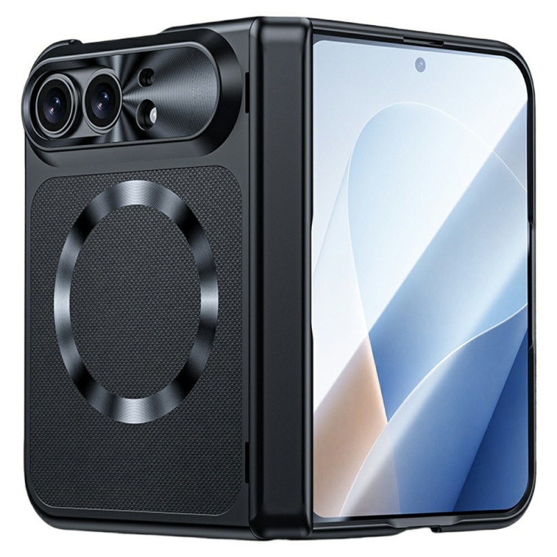 Funda magnética para iPhone Duo con textura de tela y cristal templado