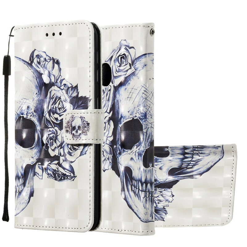 Funda de calavera y huesos cruzados para Samsung Galaxy A20e