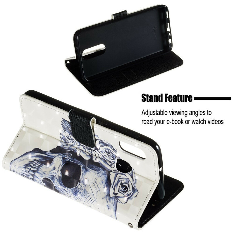 Funda de calavera y huesos cruzados para Samsung Galaxy A20e