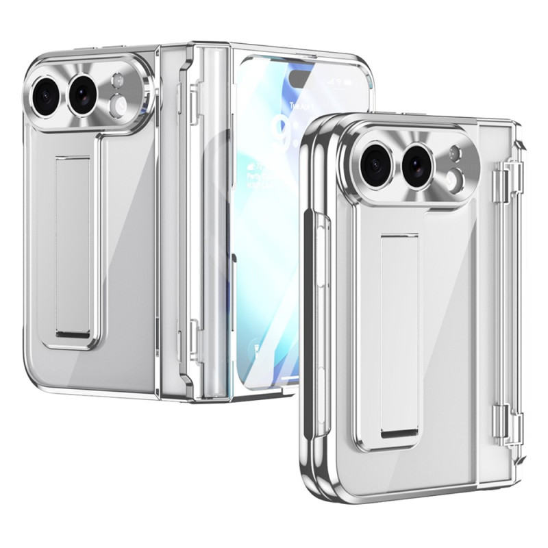 Funda transparente para iPhone Duo con soporte y protector de pantalla