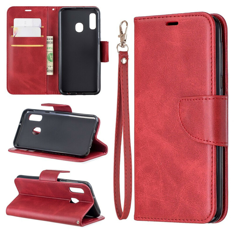 Funda Samsung Galaxy A20e Solapa oblicua lisa Funda Samsung Galaxy A20e Solapa oblicua lisa