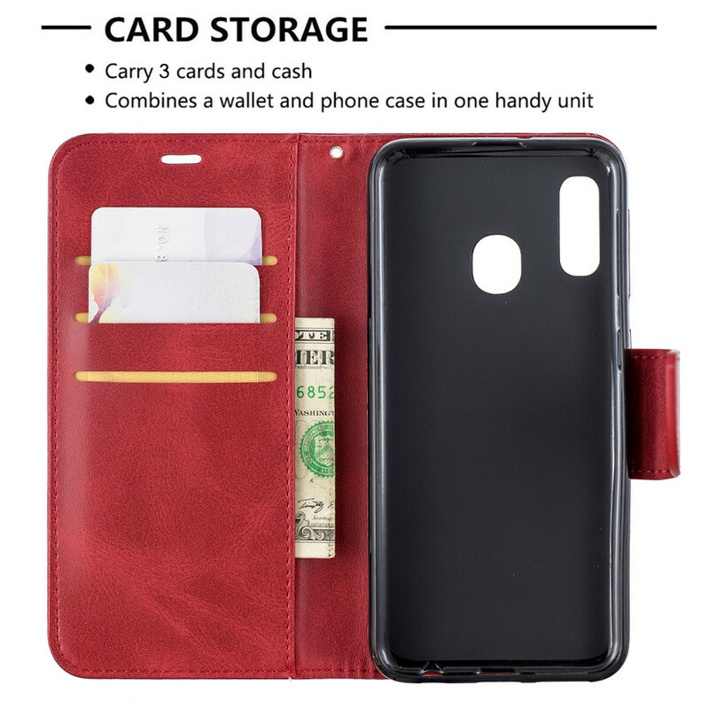 Funda Samsung Galaxy A20e Solapa oblicua lisa Funda Samsung Galaxy A20e Solapa oblicua lisa