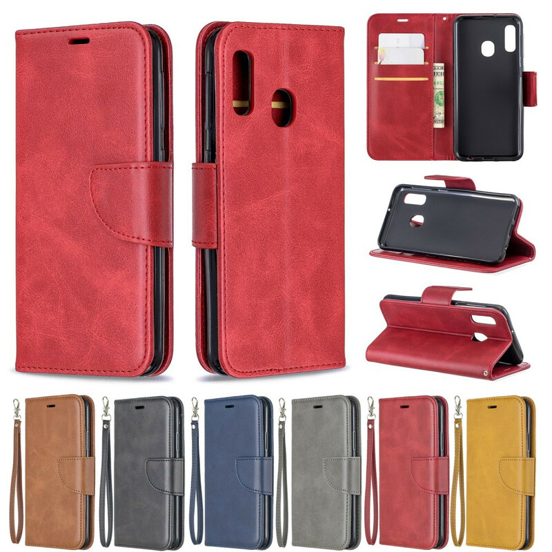 Funda Samsung Galaxy A20e Solapa oblicua lisa Funda Samsung Galaxy A20e Solapa oblicua lisa