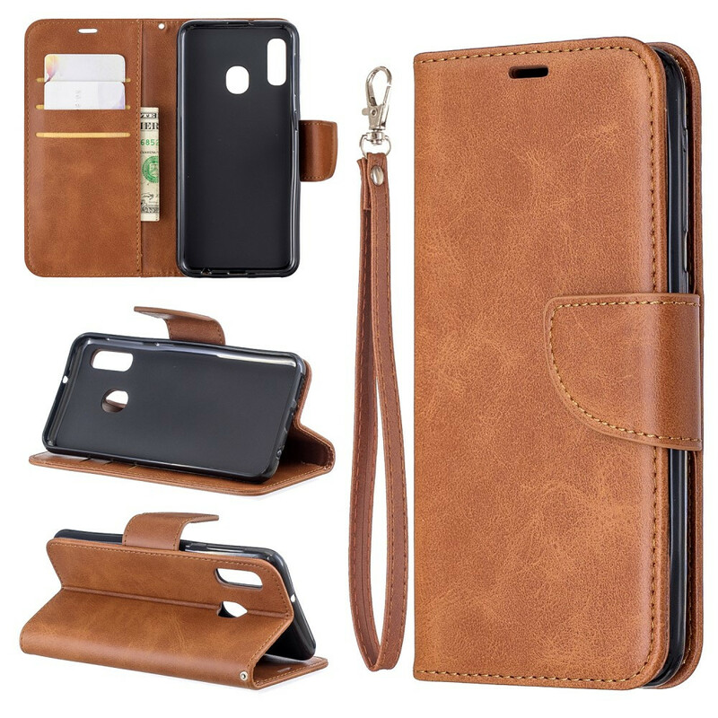 Funda Samsung Galaxy A20e Solapa oblicua lisa Funda Samsung Galaxy A20e Solapa oblicua lisa