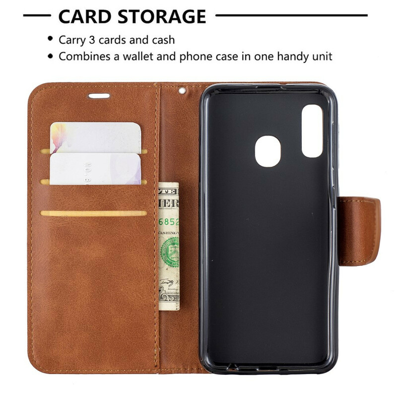 Funda Samsung Galaxy A20e Solapa oblicua lisa Funda Samsung Galaxy A20e Solapa oblicua lisa