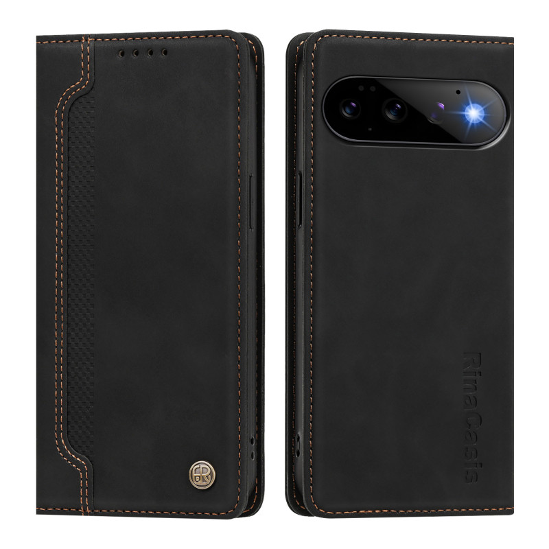 Funda tipo flip para Google Pixel 11 Pro / 11 con efecto ante y diseño vintage