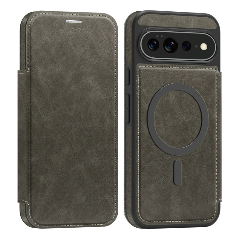 Funda tipo flip magnética para Google Pixel 11 Pro XL con acabado de piel