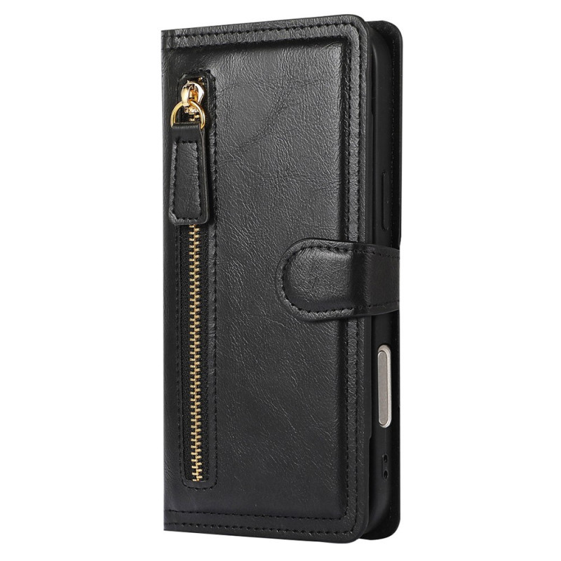 Funda para iPhone 18 Pro / 17 Pro tipo cartera y con bolsillo con cremallera