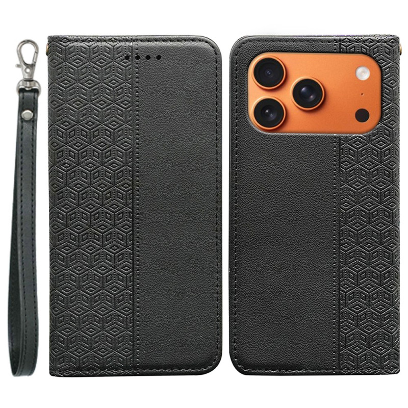 Funda para iPhone 18 Pro / 17 Pro con diseño a cuadros y cordón