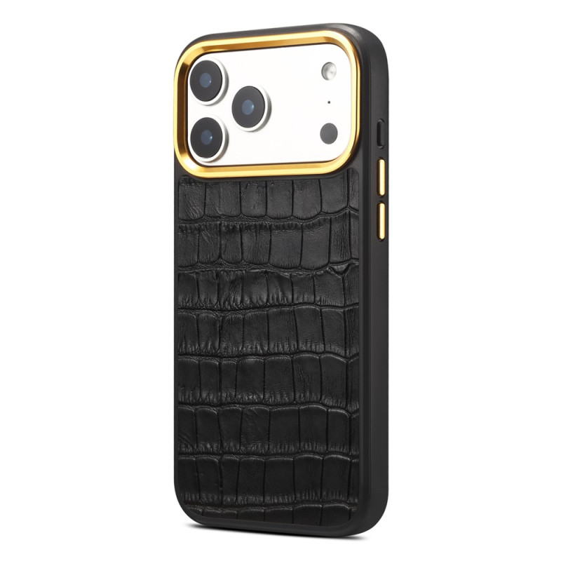 Funda magnética de piel con efecto cocodrilo para iPhone 18 Pro / 17 Pro