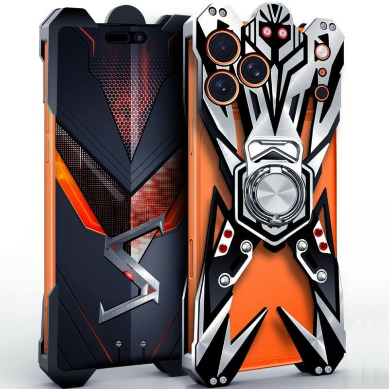 Funda protectora para iPhone 18 Pro / 17 Pro de aluminio con soporte