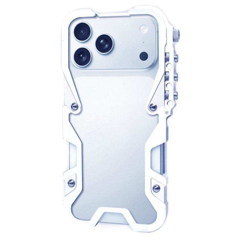 Funda protectora para iPhone 18 Pro / 17 Pro, estilo brazo mecánico, en metal