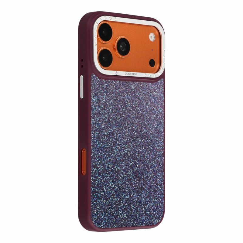Funda magnética con textura para iPhone 18 Pro Max / 17 Pro Max con marco de strass