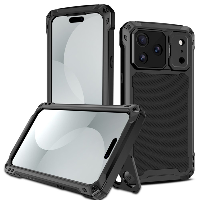 Funda magnética reforzada para iPhone 18 Pro Max con soporte para la cámara y cristal templado