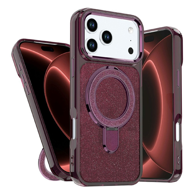 Funda para iPhone 18 Pro Max / 17 Pro Max con purpurina, resistente a los golpes y con anillo de soporte