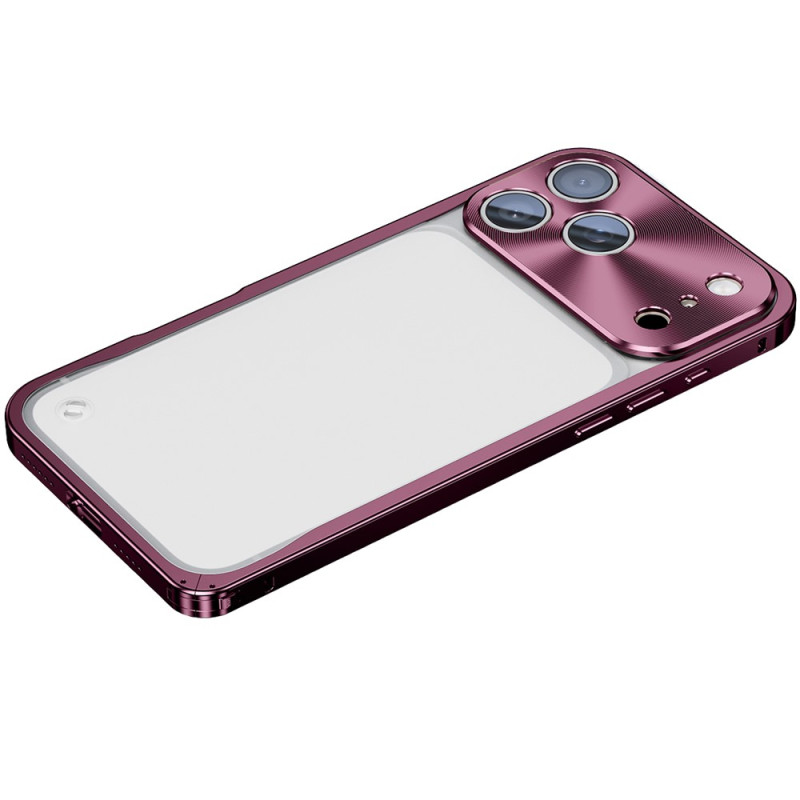 Funda transparente mate para iPhone 18 Pro Max con marco metálico